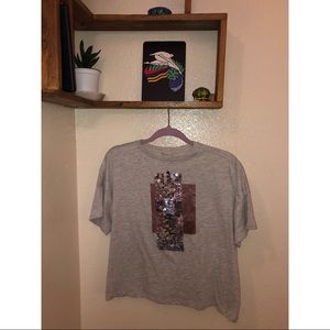 Geometric pattern top - Zara